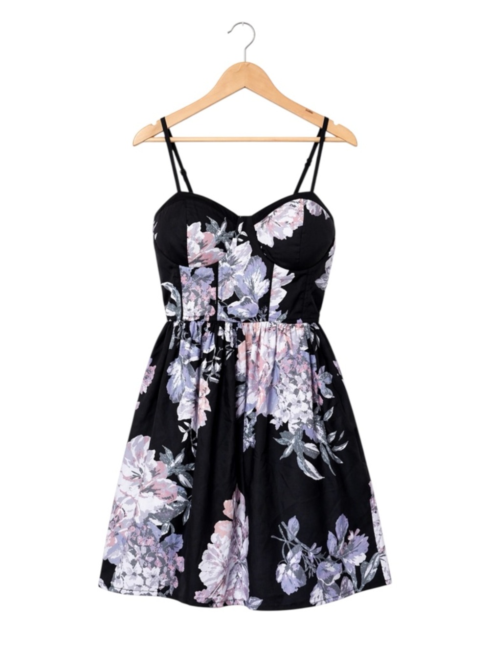 Women's Floral‎ Corset Mini Dress XS Dark Fairy Romantic Ethereal Elegant Glam